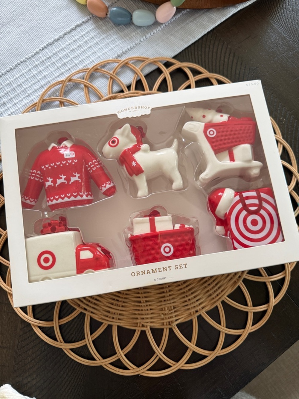 Target Red & White Holiday Ornament Set - Target Brand